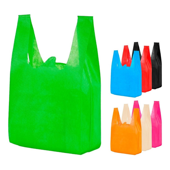 100 Bolsas Tnt Ecologicas Reutilizable Reciclable 30x50cm