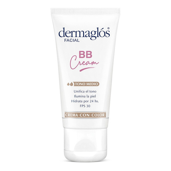 Crema Facial Dermaglós Bb Cream Fps 50 Tono Medio X 50 G