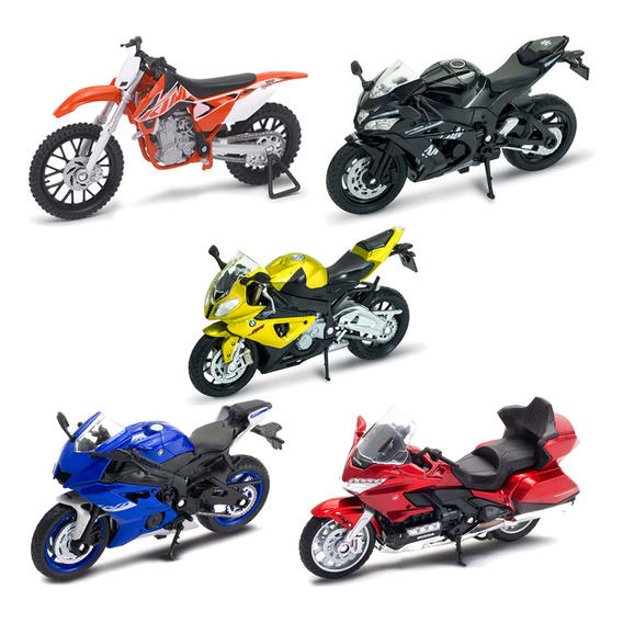 Motos A Escala Kit X 5 Unidades Replicas Originales Welly St