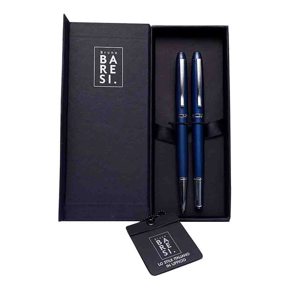 Set De Roller Más Boligrafo Azul Baresi