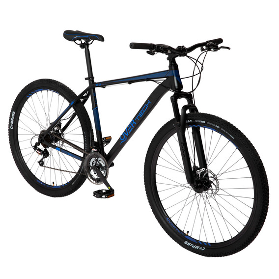 Bicicleta Mtb Overtech R29 Acero 21v Freno A Disco Pp Color Negro/Azul/Azul Tamaño del cuadro S