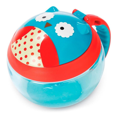 Tupper Infantil Skip Hop Zoo P/ Snack Con Asa P/ Niños Febo Color Buho