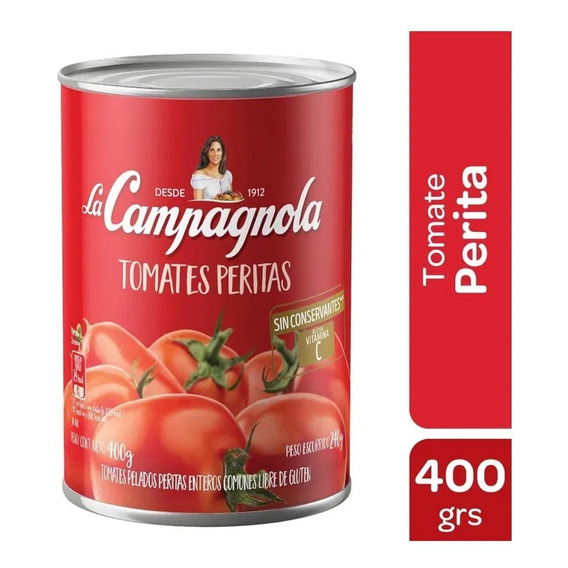 Tomate Perita La Campagnola Lata 400 Gr