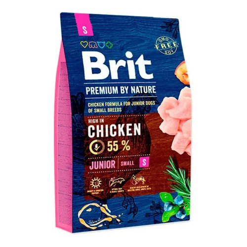 Brit Premium Cachorro S Raza Pequeña 55% Pollo 3 Kg