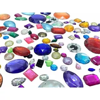 Gemas Piedra P/coser Surtido Mix Formas Y Colores, 125 Grams