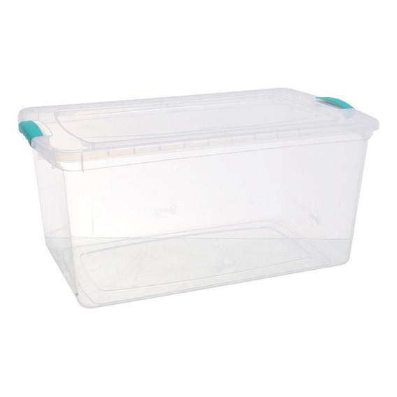 Caja Organizadora Transparente Wenbox 61l Con Tapa