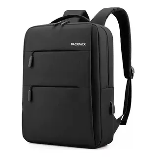 Bolso Morral Puerto Usb Laptop Mochila Deportivo Doble Cierr