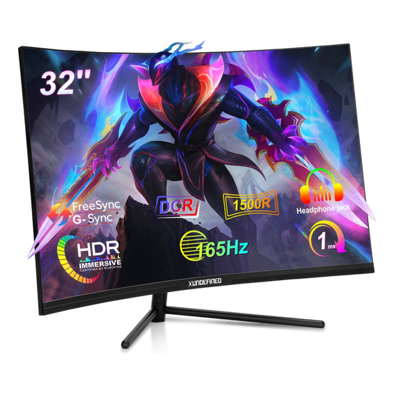 Monitor Gamer Sundefined 32  165hz Rgb Luces 1500r Hdmi+dp