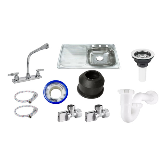 Kit Tarja Fregadero Escurridor Izq Empotrar 78x48 Accesorios