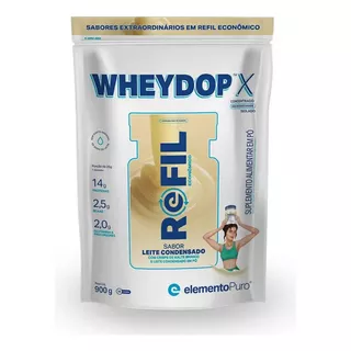 Wheydop X Elementopuro Whey Protein Refil 900g Sabor Leite Condensado