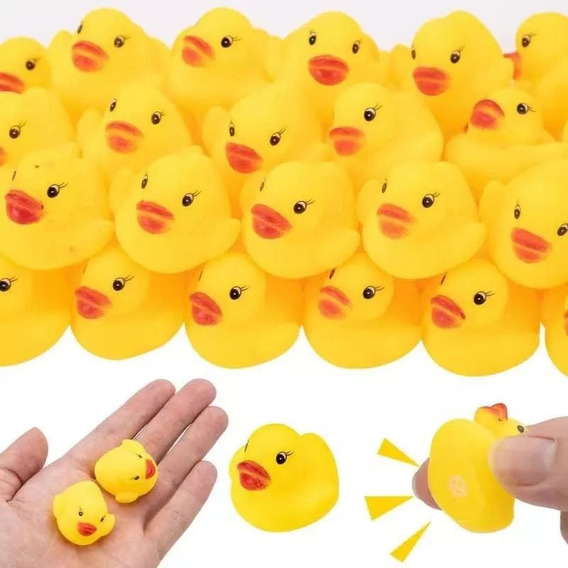 50 Juguetes De Baño De Patitos De Hule Chillones Para Bebés