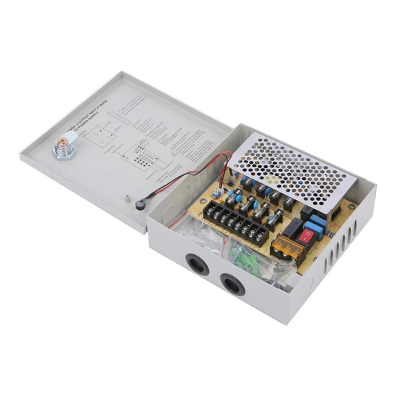 Fuente De Poder 12v 5a Con Gabinete Fusible Para Cctv Y Leds