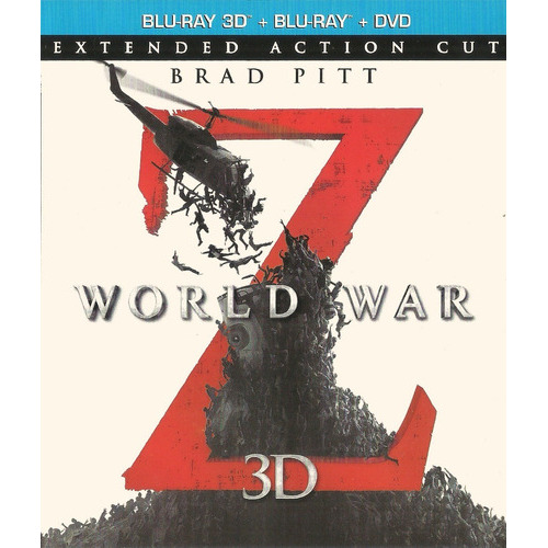 Guerra Mundial Z Blu Ray 3d+blu Ray+dvd Película Nuevo