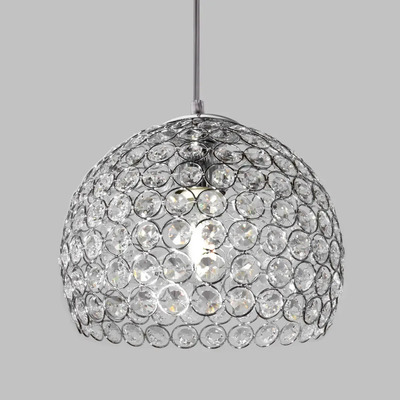 Colgante Esfera Cristal Cairel Cromo 20cm Luz Desing Cromo