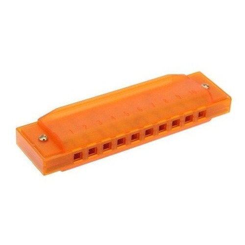 Armonica Parquer Plastico Naranja Niños 10 Celdas En Do