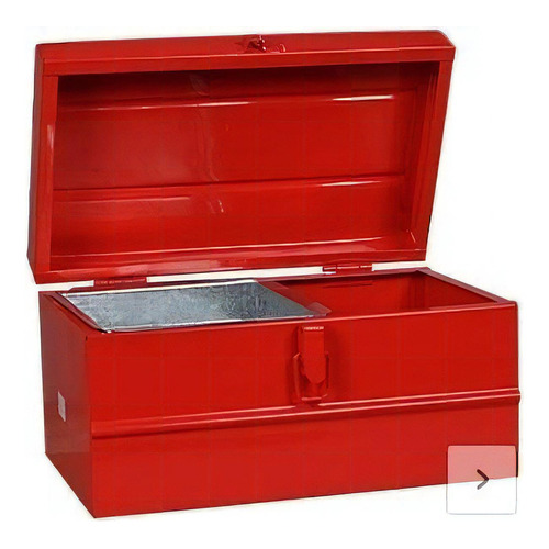 Lara 3 caja de herramientas de metal 180x300x160mm color rojo