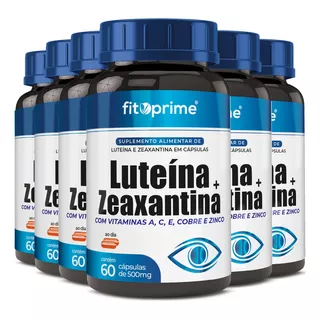 Kit 6x Luteína + Zeaxantina Vitaminas A C E Cobre Zinco