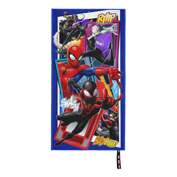 Toalla De Secado Rápido Pro Dry 75 X 147 Cm - Providencia Color Multicolor Spiderman Intrépido