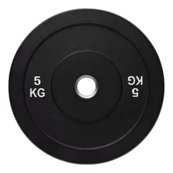 Disco Plate 5 Kg De Peso Para Barra Olímpico Bumper Caucho