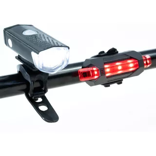 Kit Lanterna E Farol Bicicleta Luz Ultra Led A Prova D'água