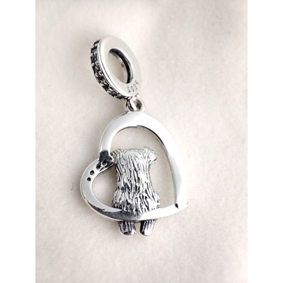 Charm O Dije De Perro O Perrito Schnauzer. Plata 0.925. 