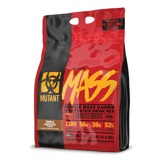 Suplemento en polvo Mutant  Mass carbohidratos sabor triple chocolate en sachet de 6.8kg