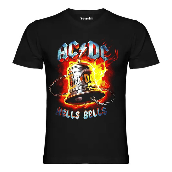 Polera Unisex Rock Acdc Estampada Dtf Cod 001