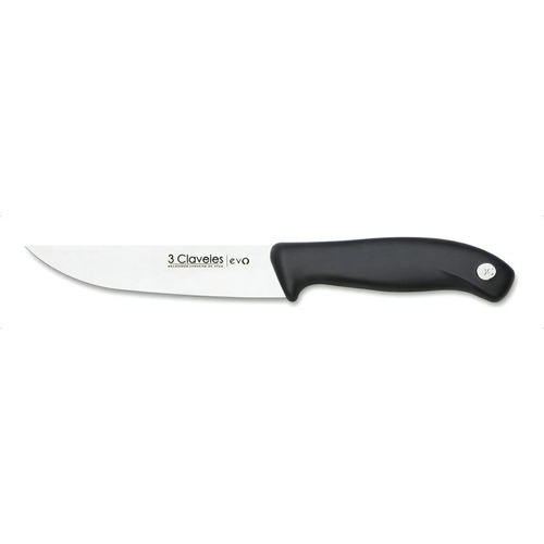 Cuchillo Cocina Evo Acero Inoxidable 13,5 Cm 3 Claveles 1353 Color Negro