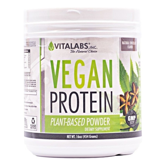 Proteína Vegana Vitalabs Vegan Whey Pro 1 Lb. Sabor Chocolate