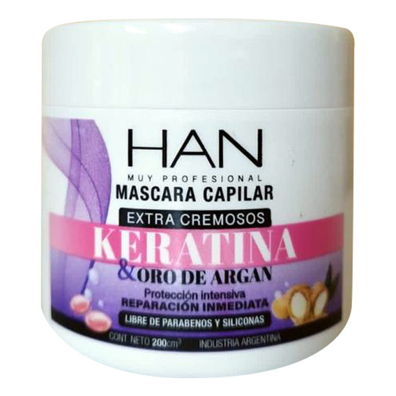 Han Extracto Cremoso Mascara Capilar Keratina Argán 200gr