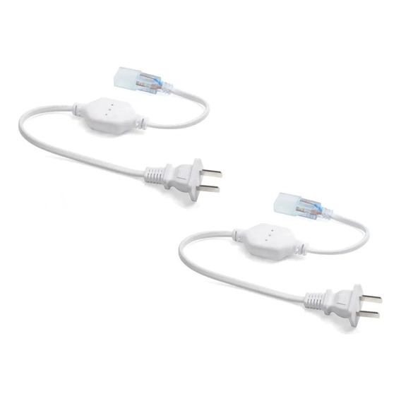 Conector Rectificador Manguera Led Cob 25 Mts 110v 2 Pack Luz Blanco