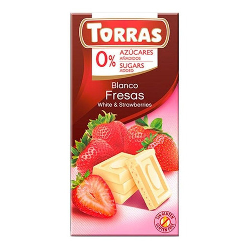 Barra Choc Blanco Fresas - Torras