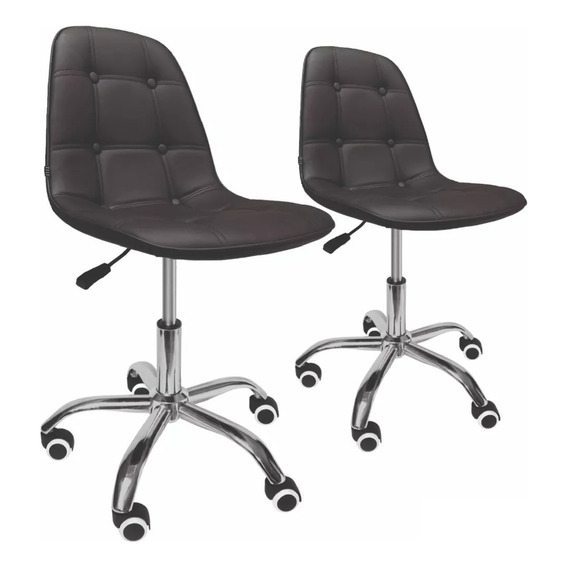 Silla Oficina Vinipiel Ergonómica Moderna Ejecutiva Set 2pzs