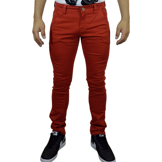 Pantalón Drill Moda Para Hombre - Naranja
