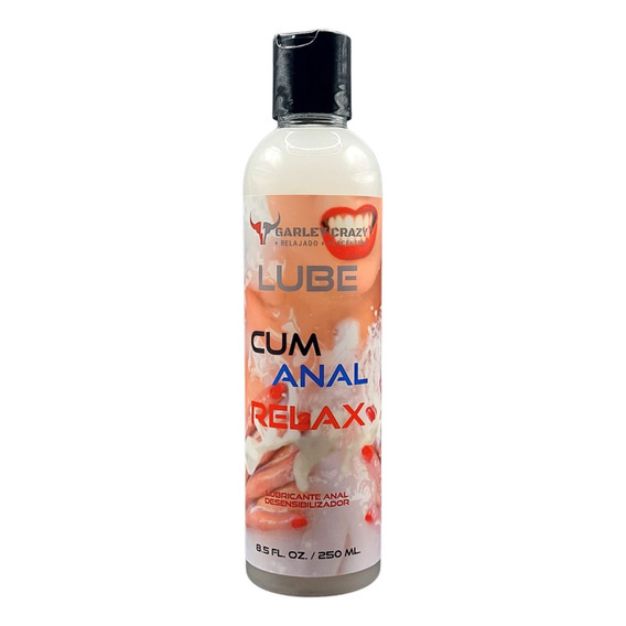 Garley Crazy Lube Cum Anal Relax 8.5fl.oz/250ml Semen Artificial Desensibilizador Anal