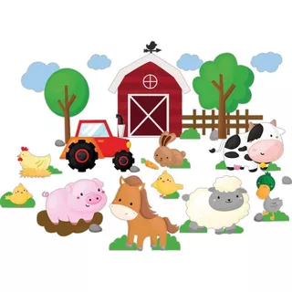 Adesivos Parede Infantil Bebe Animais Fazenda Fazendinha