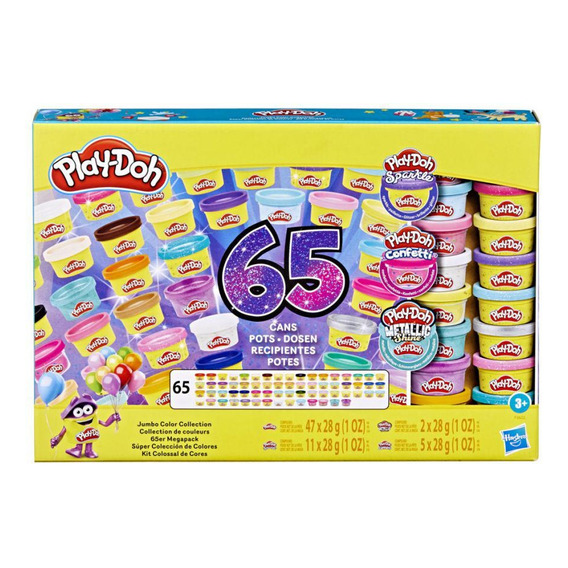 Play Doh Mega Pack 36 Potes De Plastilina Hasbro