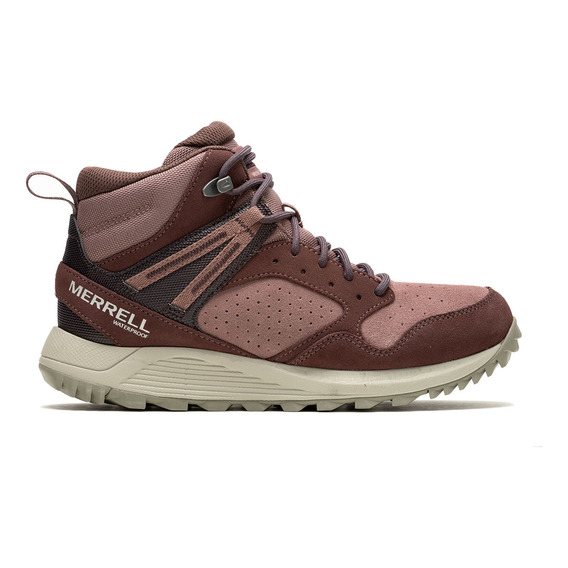 Bota Merrell Wildwood Mid Ltr Wp Marron Para Dama