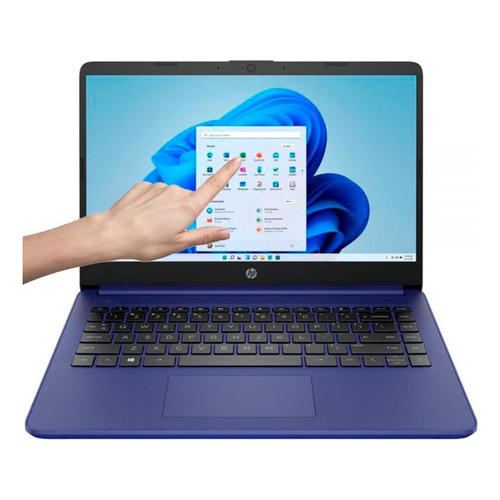 Laptop  HP 14-FQ1025cl azul táctil 14", AMD Ryzen 7 16GB de RAM 512GB SSD, AMD Radeon Graphics Windows 11 Home