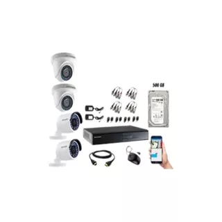 Kit Cctv Hikvision 4 Canales 5 Mp
