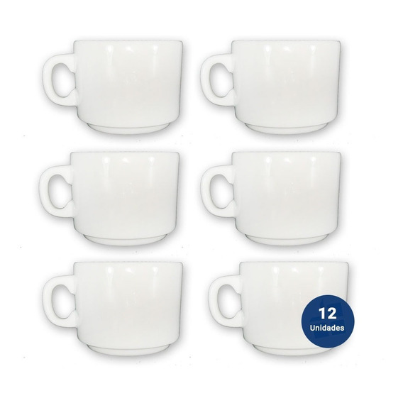 Set X 12 Taza De Desayuno Porcelana Schmidt