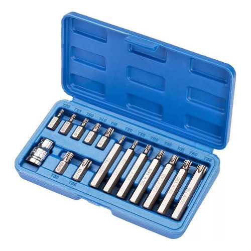 Juego De Puntas Multifuncional Torx Set Juego Puntas 1/2 Kit 15 Piezas