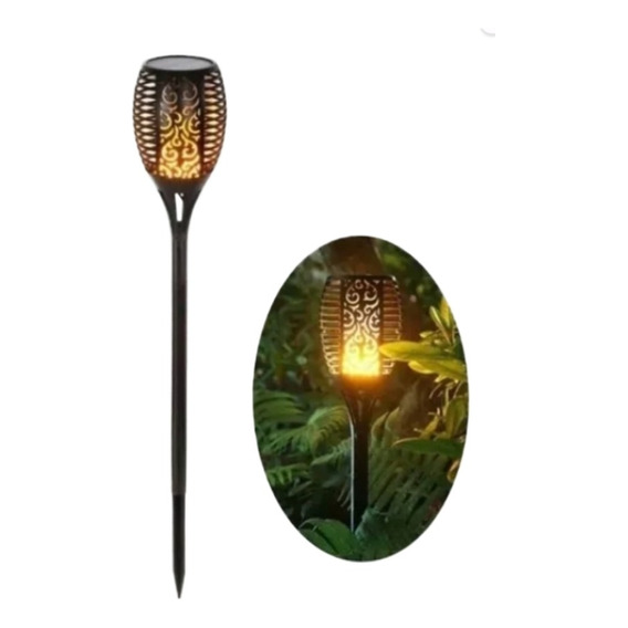 Lámpara Flama Estaca Antorcha Led Solar Jardín