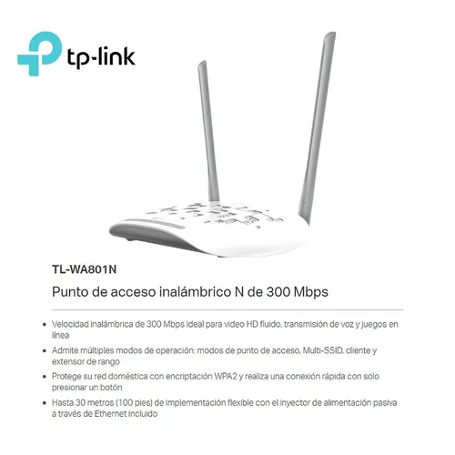 Repetidor Y Extensor Wifi Tp Link 300 Mbps