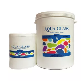 Resina Epox Cristal Alto Espesor Aqua Glass 1.45 Lt  D. Obra