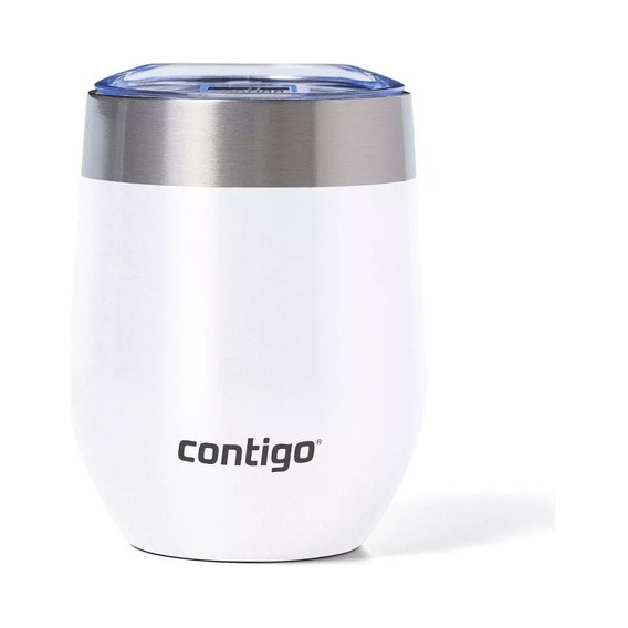 Termo Contigo Vaso Termico Acero Mug Mate Vino Te Café 354ml Color Blanco River North