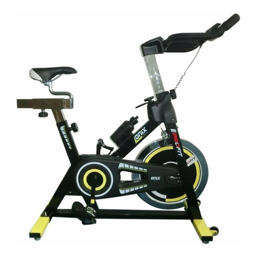 Bicicleta estática Profit Onix para spinning color amarillo