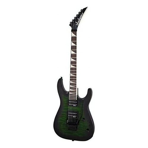 Guitarra eléctrica Jackson JS Series Dinky Arch Top JS32Q DKA de álamo 2020 transparent green burst brillante con diapasón de amaranto