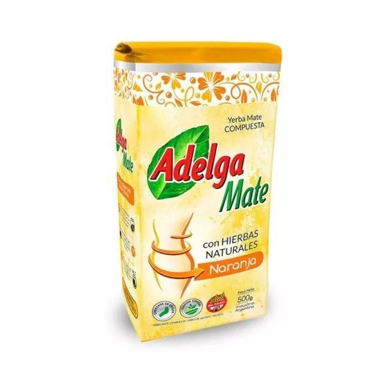 Yerba Mate Adelga Mate Naranja C/hierbas Nat. De 500 G