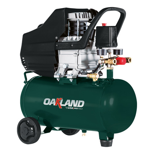 Compresor de aire eléctrico portátil Oakland CA-2525 monofásico 25L 2.5hp 110V 60Hz verde